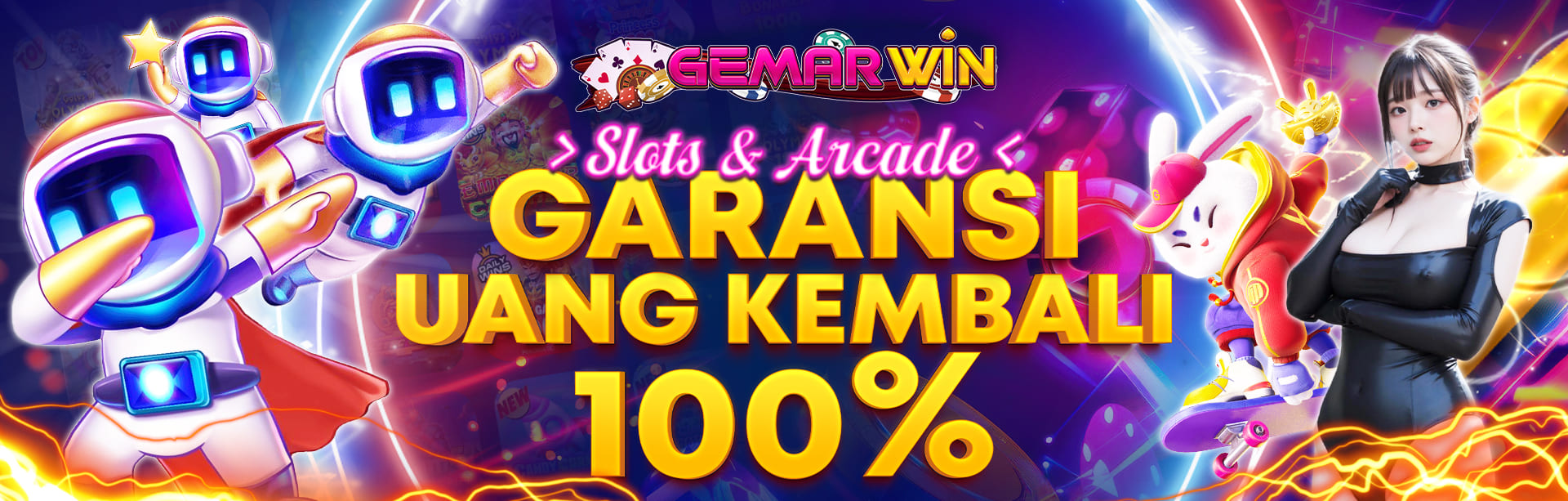 BONUS NEW MEMBER SLOTS & ARCADE GARANSI UANG KEMBALI 100%