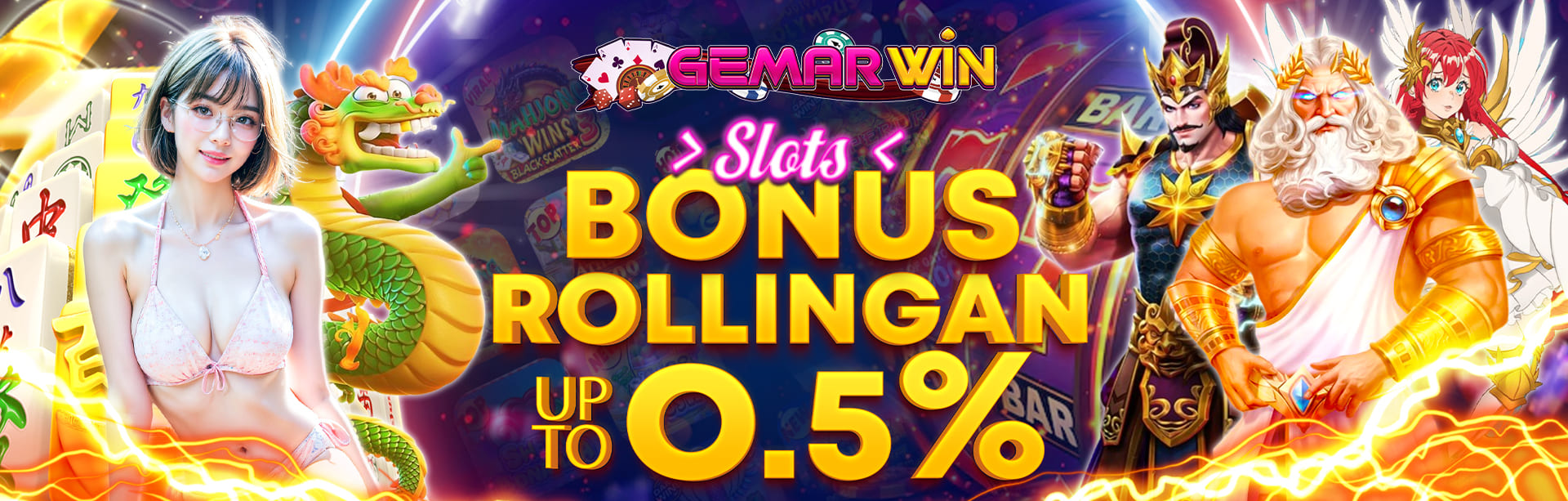 BONUS ROLLINGAN SLOTS UP TO 0.5%