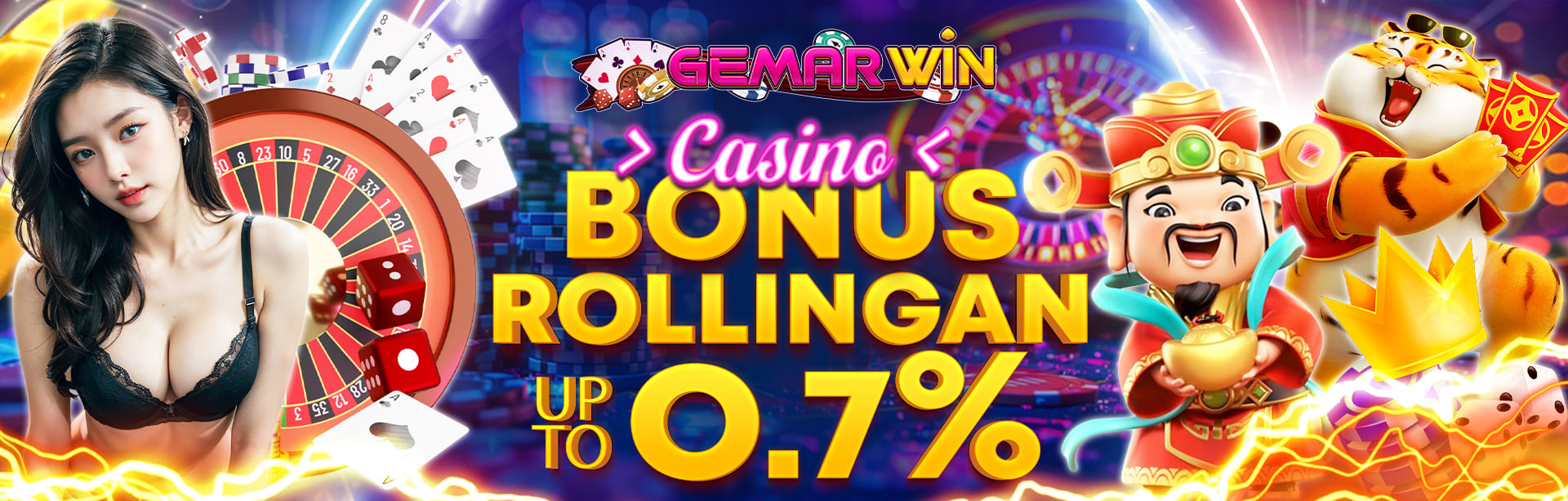 BONUS ROLLINGAN CASINO UP TO 0.7%