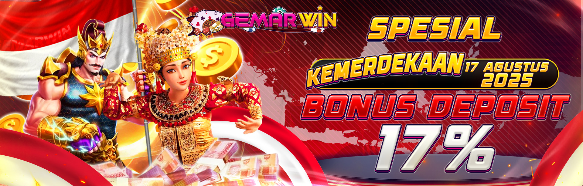 SPESIAL HUT RI KE-80 KEMERDEKAAN BONUS DEPOSIT 17%
