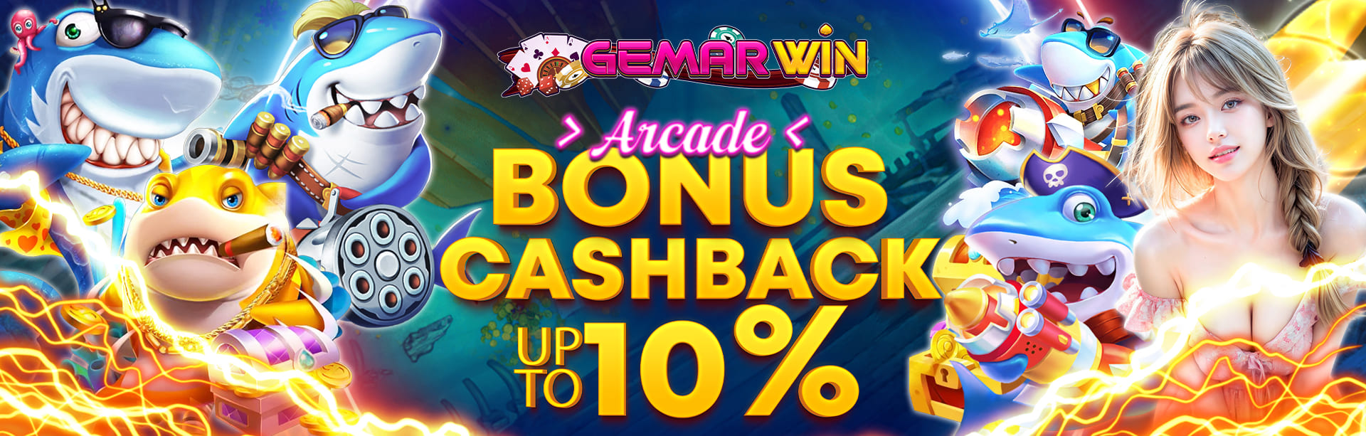 BONUS CASHBACK ARCADE UP TO 10%